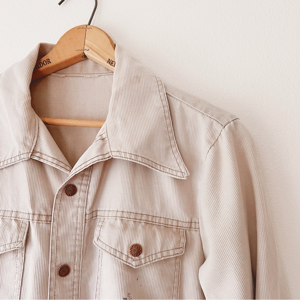 Vintage‎ Womens 70’s tan corduroy button up shirt